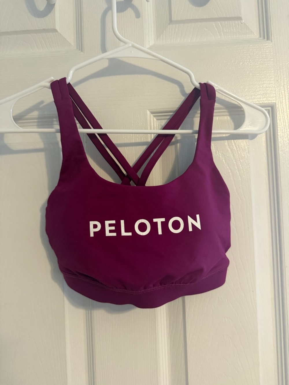 lululemon athletica Purple Peloton Logo Strappy Sports Bra